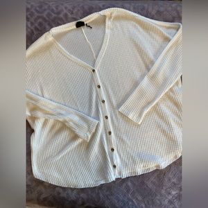 Urban Outfitters white waffle knit top